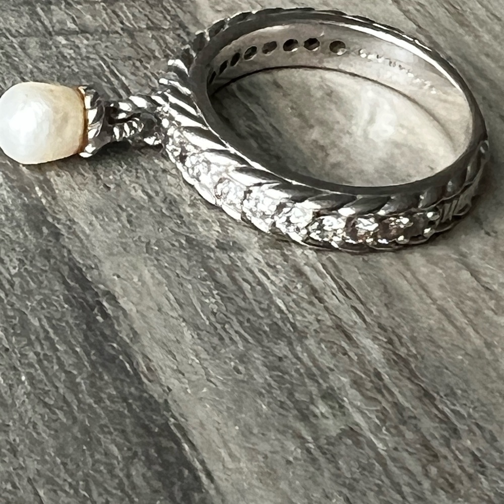 Judith Ripka Sterling Silver Stackable Ring - image 6